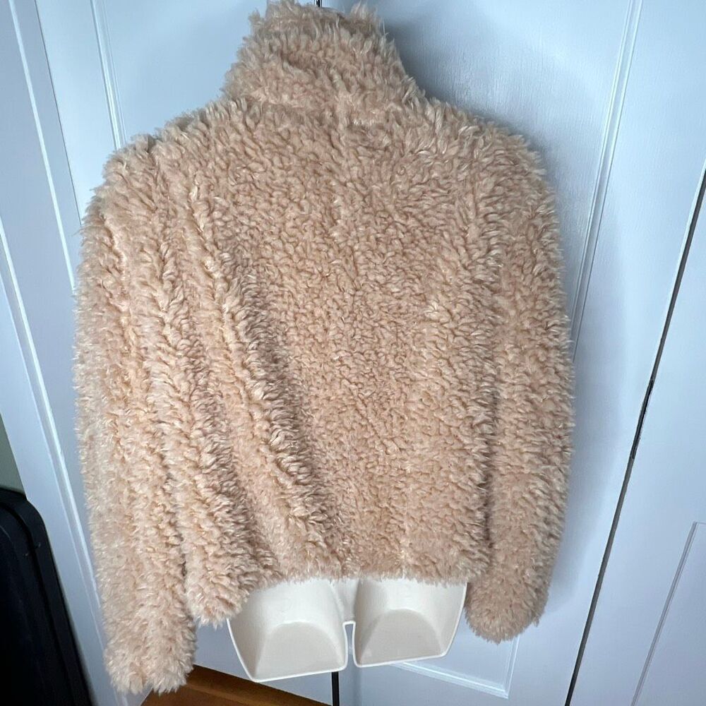 Blank NYC Teddy Cropped Jacket in Caramel Brown Size Medium - Picture 5 of 6